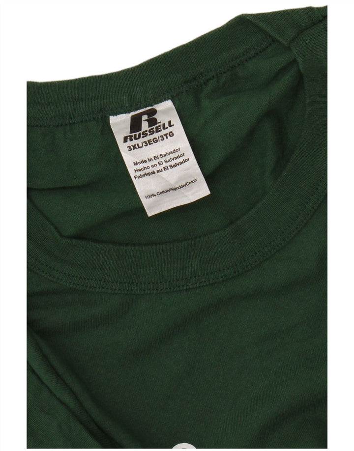 Ανδρικό γραφικό μπλουζάκι RUSSELL ATHLETIC Top 3XL Πράσινο