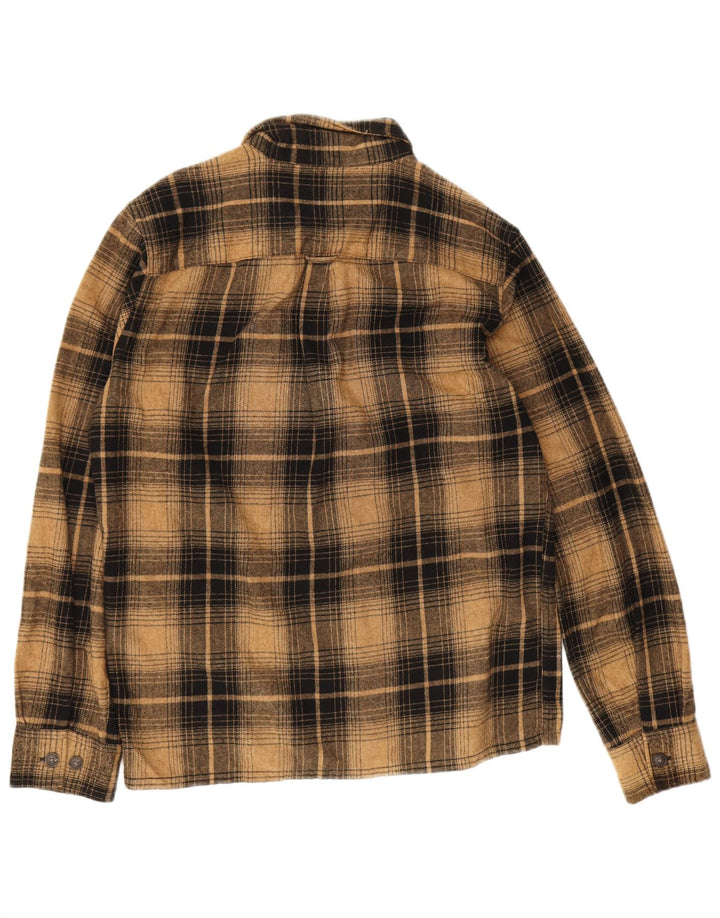 Ανδρικό φανελένιο πουκάμισο Jack & Jones, μεσαίο καφέ βαμβακερό