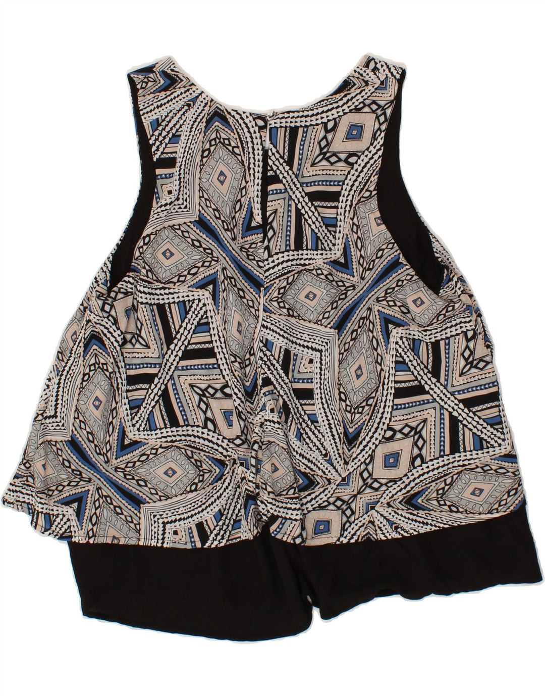 MOSSIMO Womens Sleeveless Blouse Top UK 16 Large Black Geometric Polyester Vintage Mossimo and Second-Hand Mossimo from Messina Hembry 