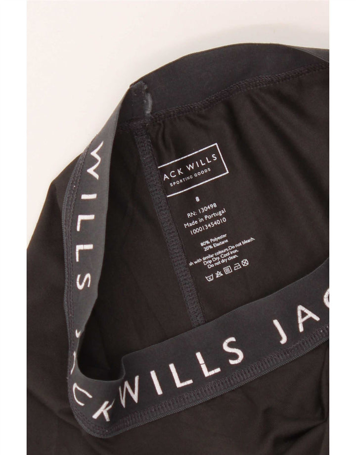 Jack Wills Γυναικεία γραφικά κολάν UK 8 Small Black Polyester