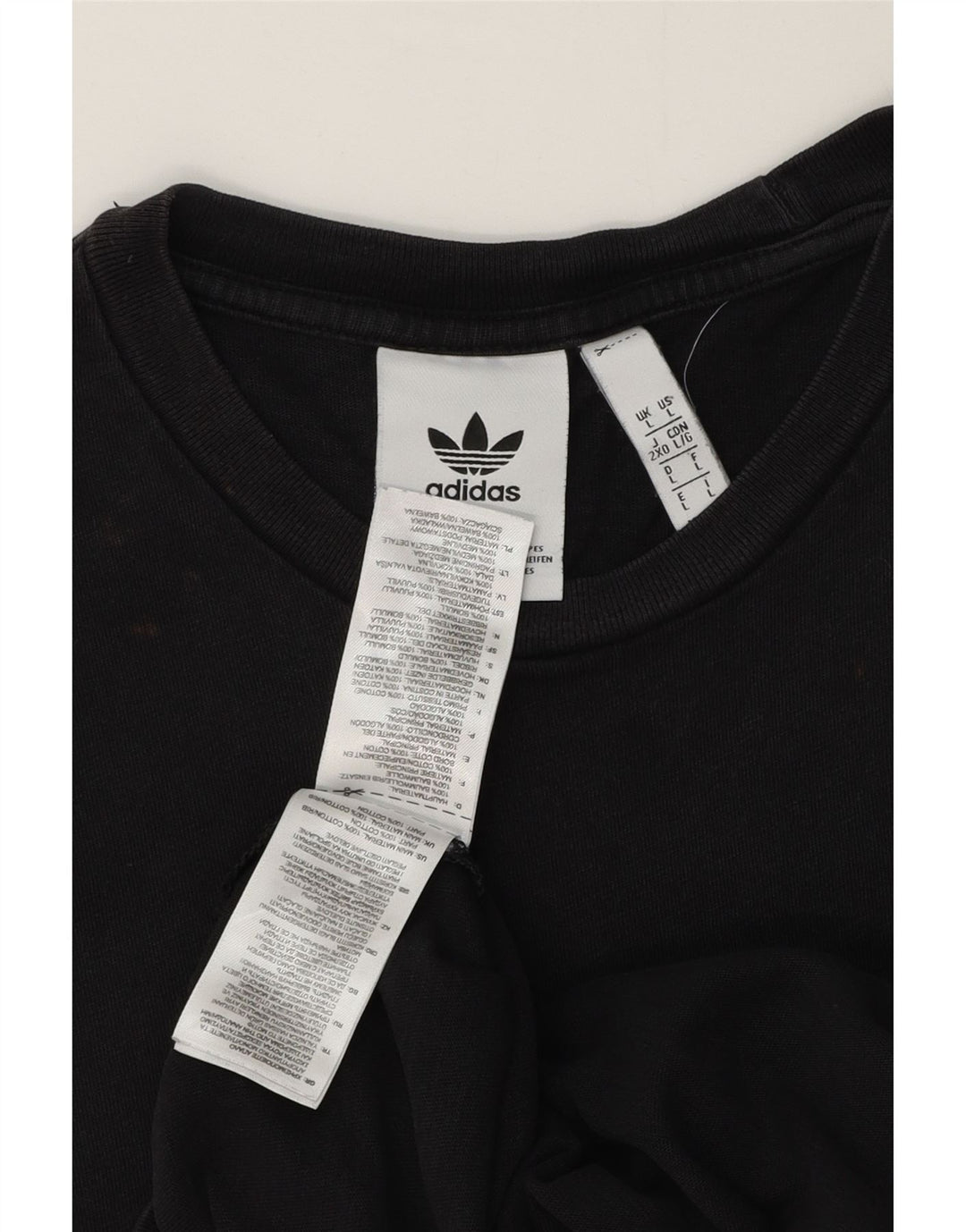 Ανδρικό T-Shirt Adidas Top μεγάλο μαύρο βαμβακερό