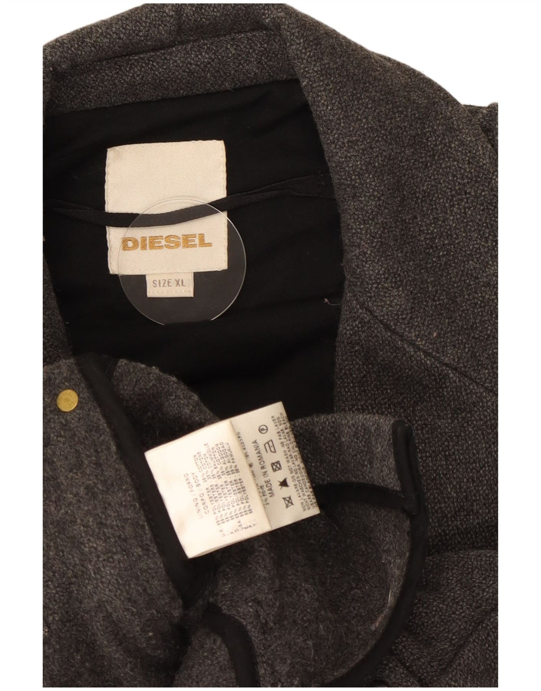 Diesel Ανδρικό Στρατιωτικό Μπουφάν UK 42 XL Γκρι Πολυεστέρας