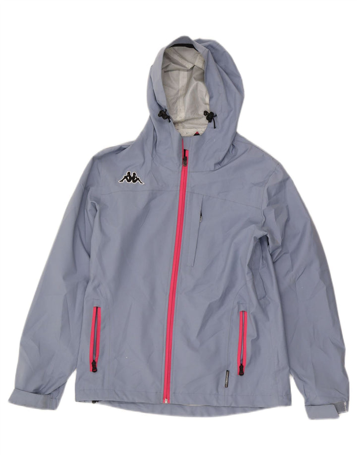 Kappa Γυναικείο μπουφάν βροχής με κουκούλα UK 14 Large Blue Polyester