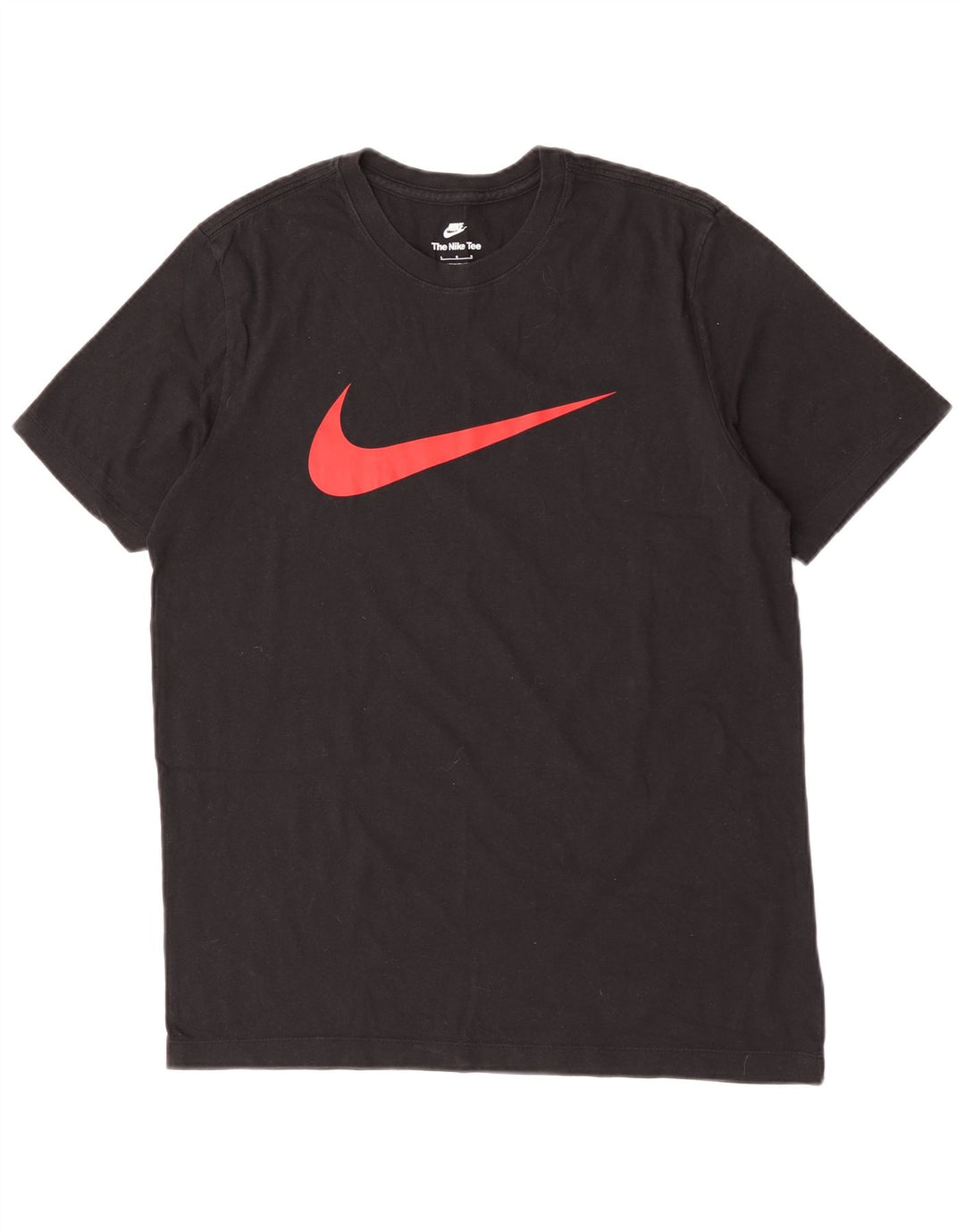 Ανδρικό γραφικό μπλουζάκι Nike, μεγάλο μαύρο βαμβακερό