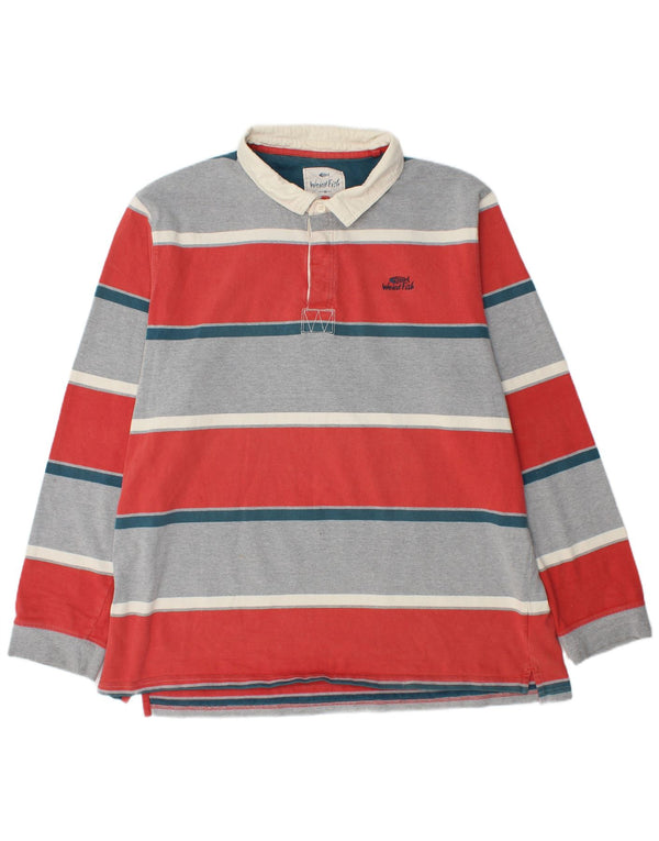 WEIRD FISH Ανδρικό μακρυμάνικο μπλουζάκι ράγκμπι πόλο 2XL πολύχρωμο ριγέ