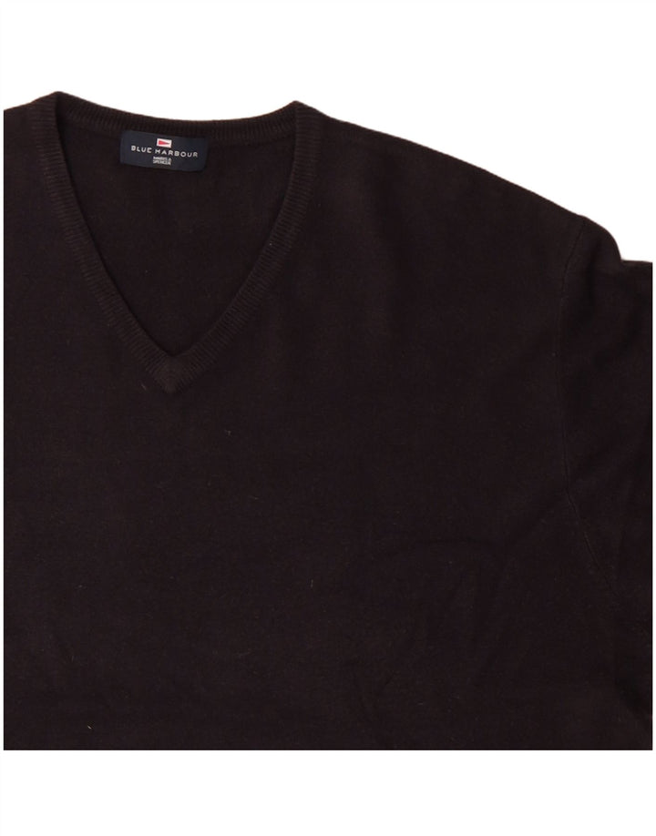 Ανδρικό πουλόβερ Marks & Spencer Μπλε Harbor V-Neck Jumper 2XL Navy Blue
