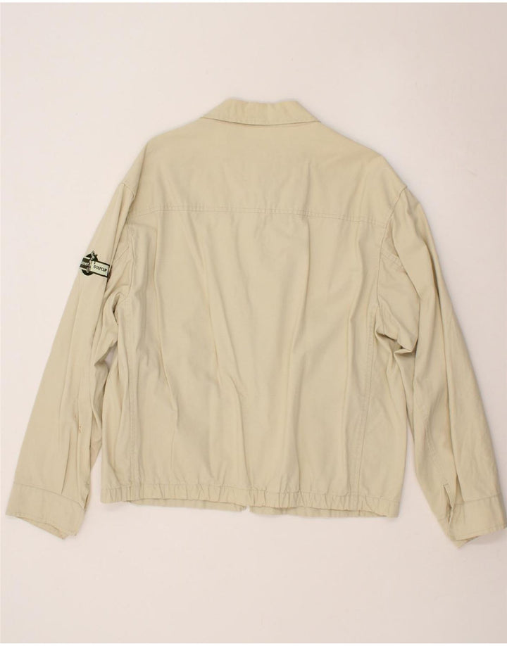 HENRY COTTONS Mens Bomber Jacket UK 40 Large Off White Cotton Vintage Henry Cottons and Second-Hand Henry Cottons from Messina Hembry 