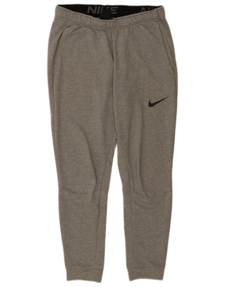 Ανδρική φόρμα Nike Dri Fit, κανονική αθλητική φόρμα, Joggers, βαμβακερό μεσαίο γκρι