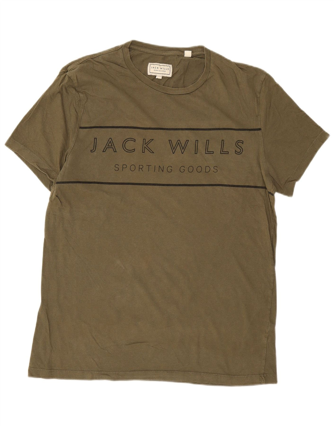 Ανδρικό γραφικό μπλουζάκι Jack Wills Top Medium Khaki Cotton