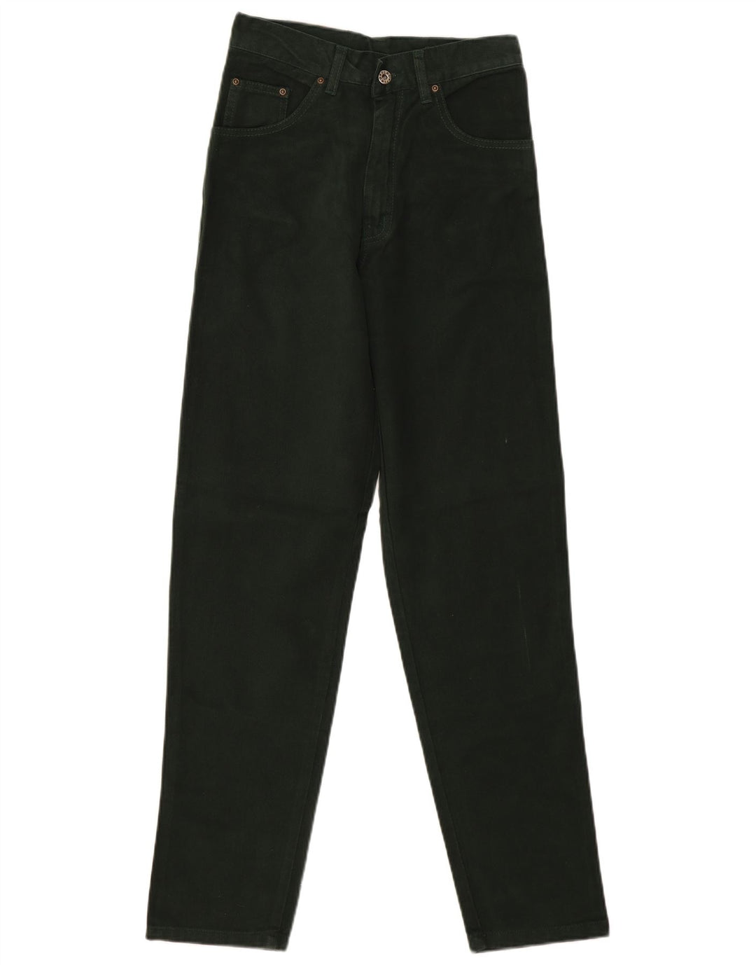 VINTAGE Γυναικείο ψηλόμεσο τζιν EU 36 Small W28 L31 Πράσινο βαμβακερό