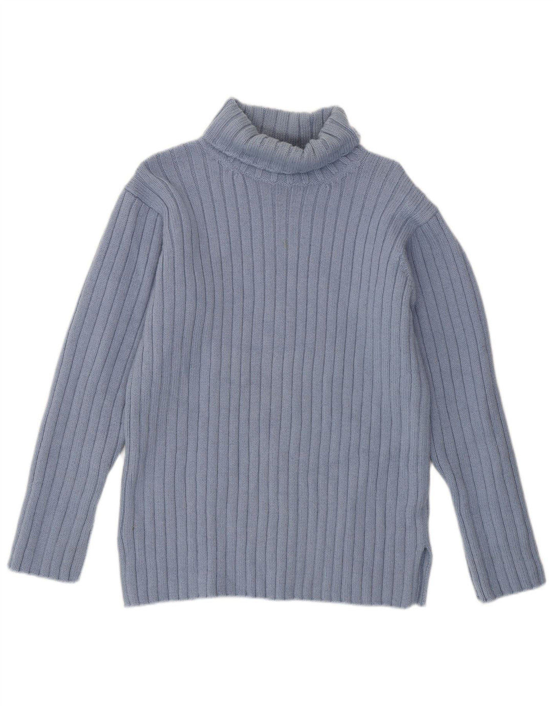 JIGSAW Γυναικείο πουλόβερ με ρολό λαιμόκοψη UK 14 μεσαίου μπλε μαλλί