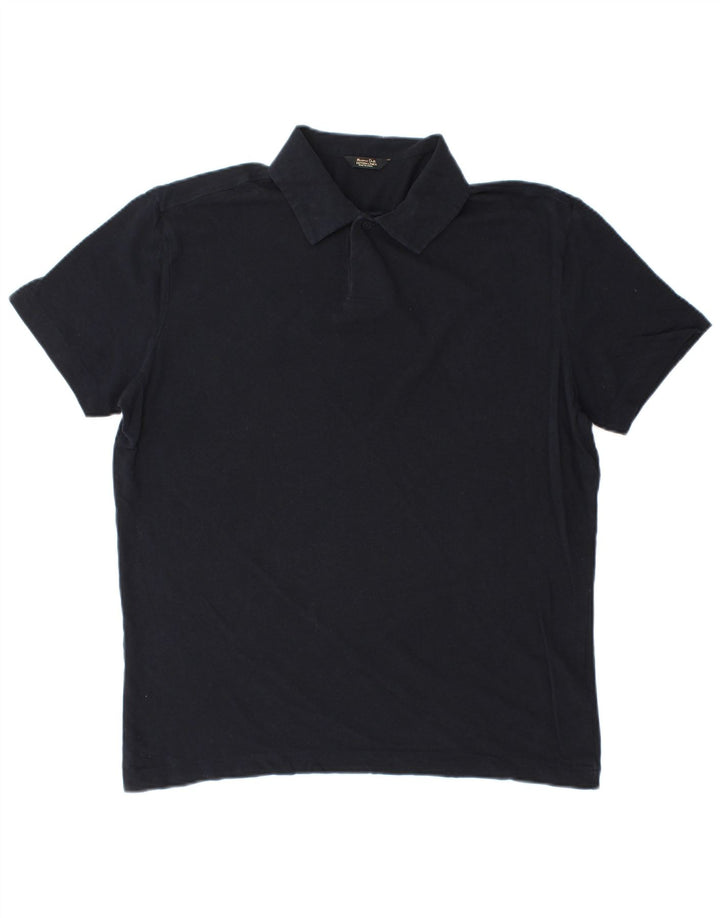 Ανδρικό πουκάμισο πόλο Massimo Dutti, Βαμβακερό μεσαίο ναυτικό