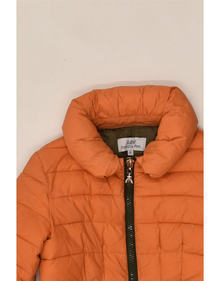 PATRIZIA PEPE Girls Hooded Padded Jacket 5-6 Years Medium Medium Orange Nylon | Vintage Patrizia Pepe | Thrift | Second-Hand Patrizia Pepe | Used Clothing | Messina Hembry 