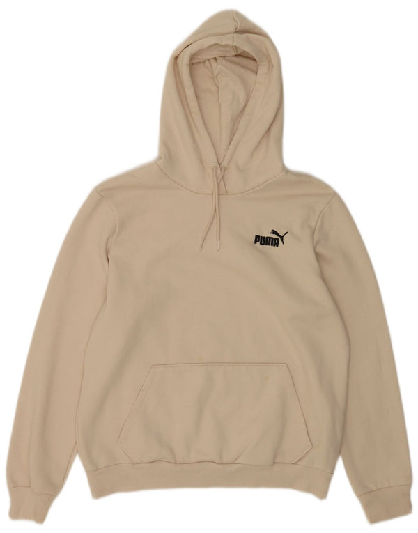 PUMA Γυναικείο Hoodie Jumper UK 16 Large Beige Βαμβακερό