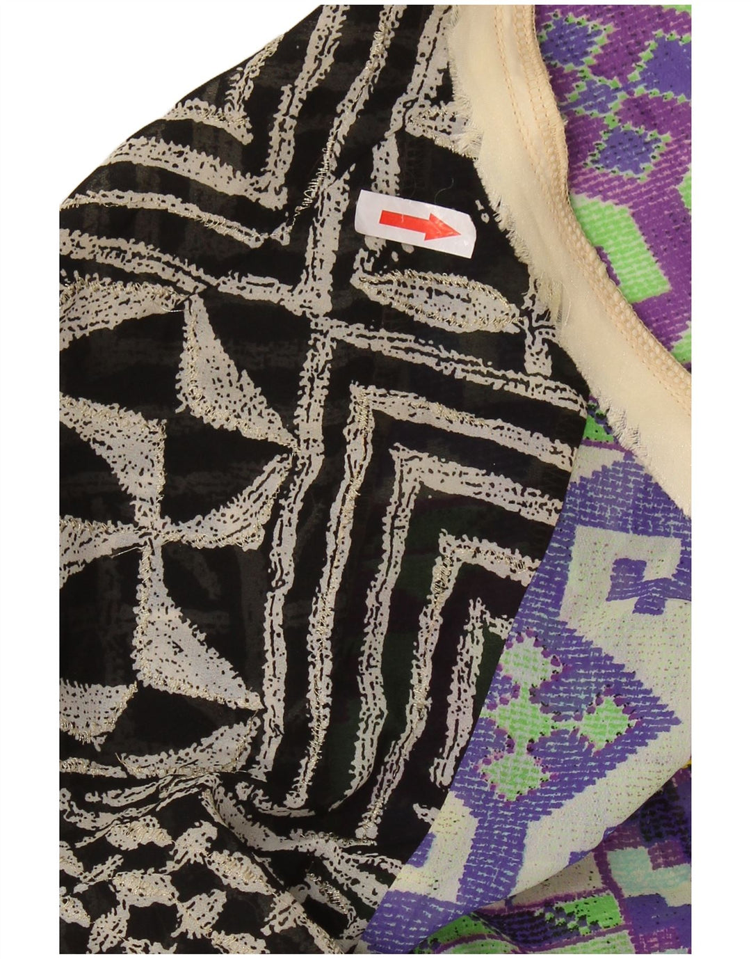 Desigual Γυναικεία Μπλούζα Τοπ UK 14 Medium πολύχρωμο Patchwork Πολυεστέρας