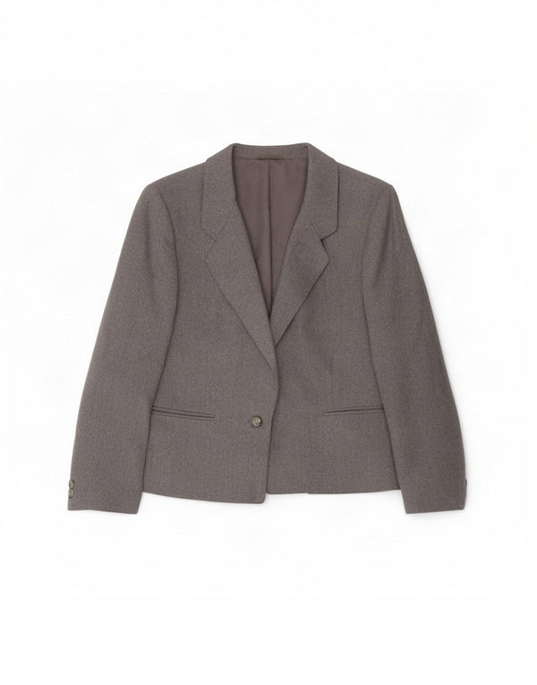 St Michael Γυναικείο Μπουφάν Blazer UK 14 Large Grey Wool