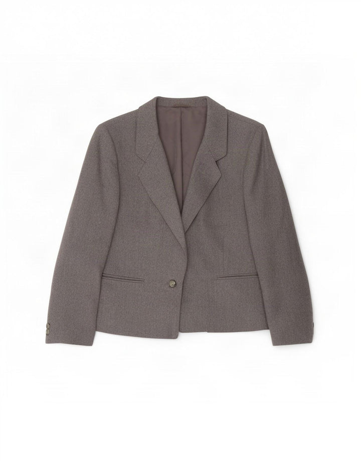 St Michael Γυναικείο Μπουφάν Blazer UK 14 Large Grey Wool