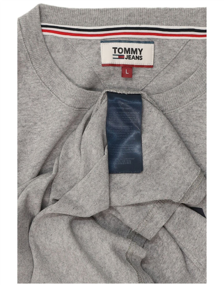 Ανδρικό γραφικό μπλουζάκι TOMMY HILFIGER Top μεγάλο γκρι βαμβακερό