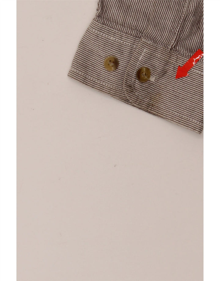 LEE Mens Shirt XL Grey Striped Cotton Vintage Lee and Second-Hand Lee from Messina Hembry 