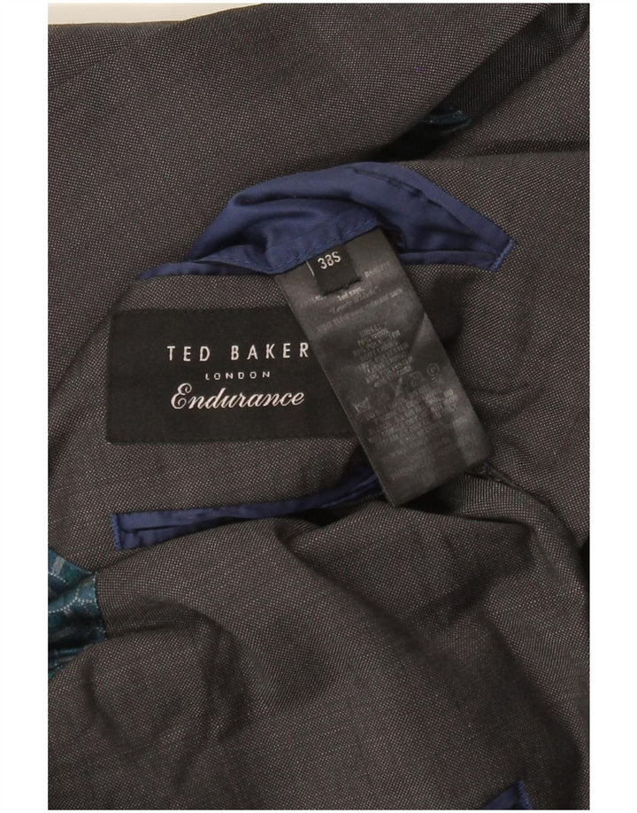 Ted Baker Ανδρικό σακάκι σακάκι με 2 κουμπιά, 38 μεσαίο γκρι μαλλί