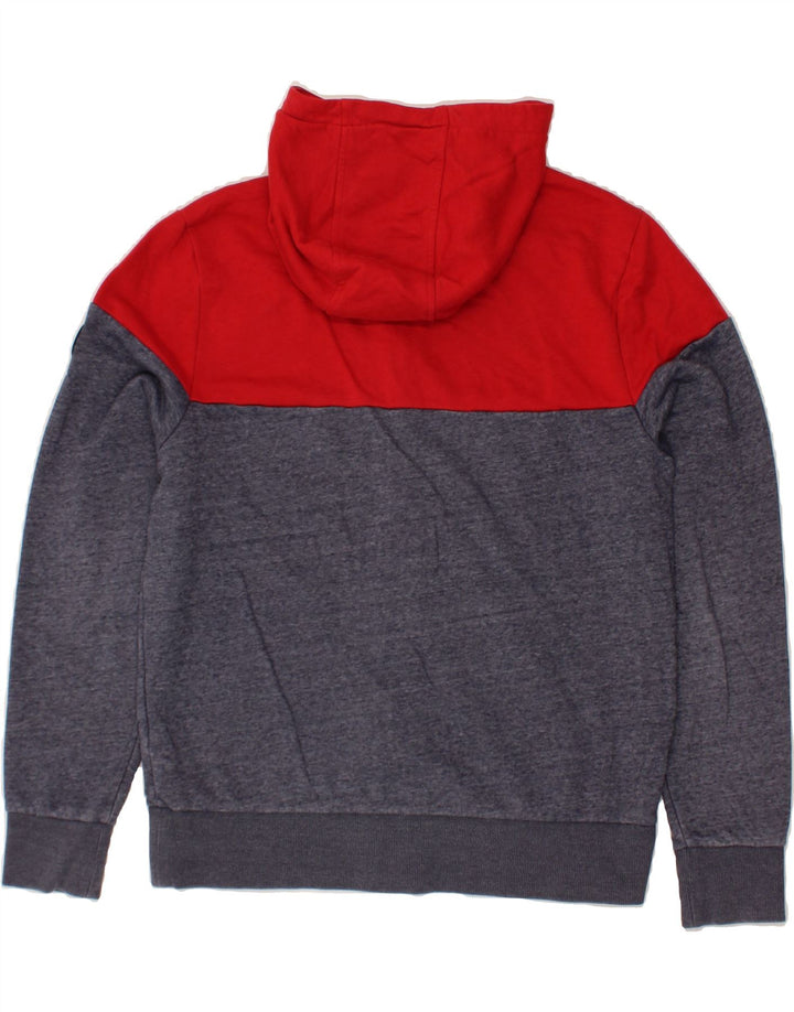 MICHAEL KORS Mens Zip Hoodie Sweater Large Navy Blue Colourblock Polyester Vintage Michael Kors and Second-Hand Michael Kors from Messina Hembry 