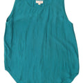 Ultimo 21 Γυναικεία Αμάνικη Μπλούζα Top IT 42 Medium Blue Silk