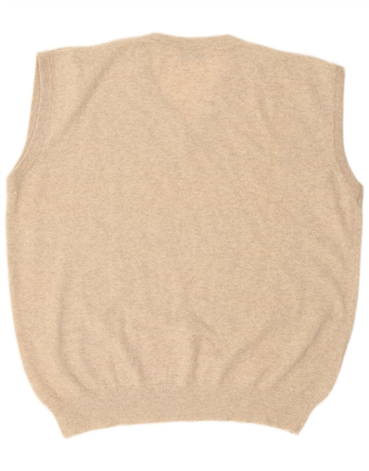 ENARA MAGLIE Mens Vest Tank Top XL Beige Wool