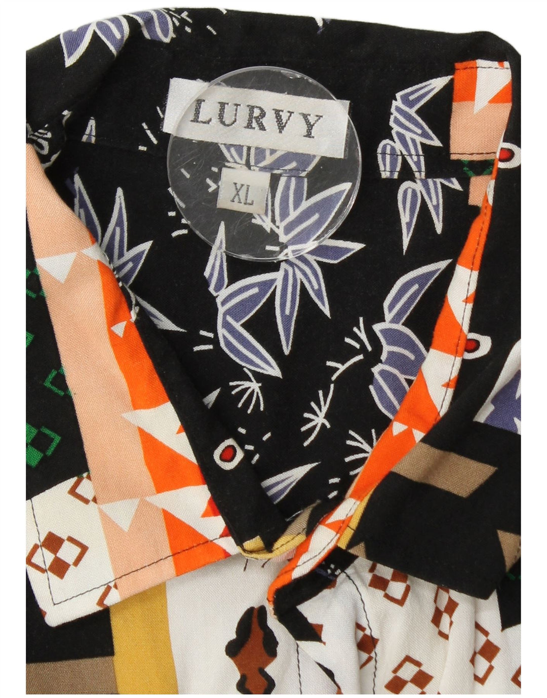 Ανδρικό κοντομάνικο πουκάμισο VINTAGE XL πολύχρωμο συνονθύλευμα