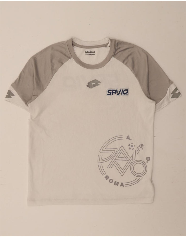 Ανδρικό γραφικό T-Shirt LOTTO Top Medium White Colorblock Πολυεστέρας