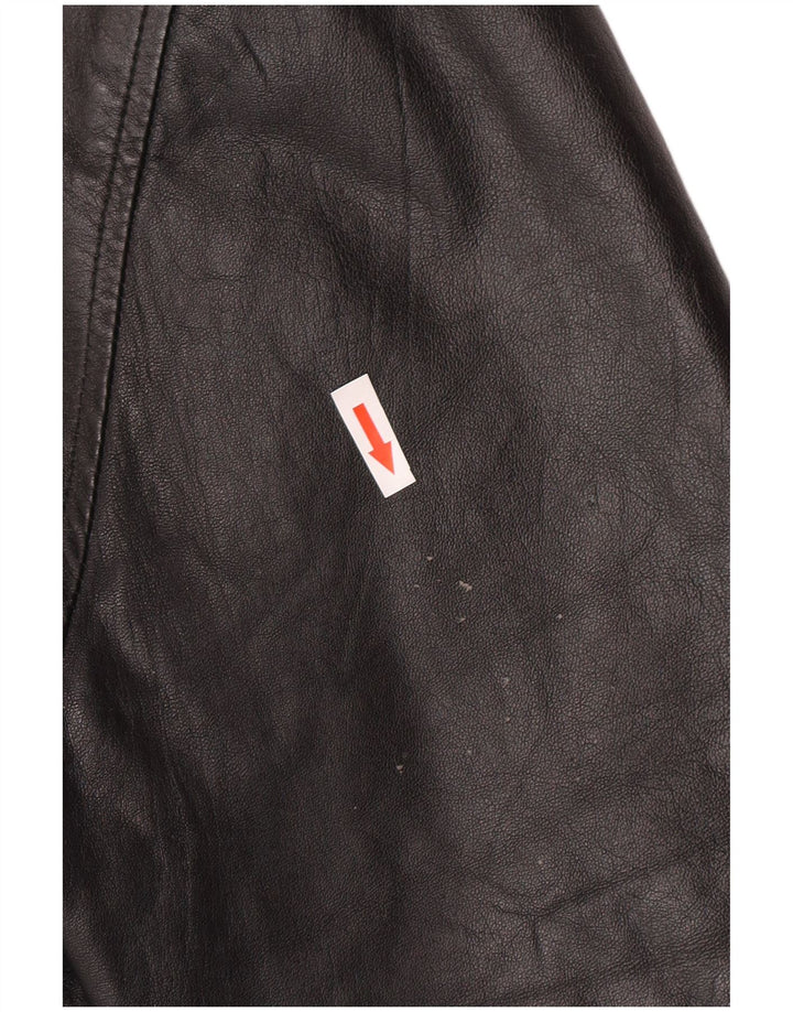 Vintage Ανδρικό Δερμάτινο Μπουφάν Biker IT 52 XL Μαύρο