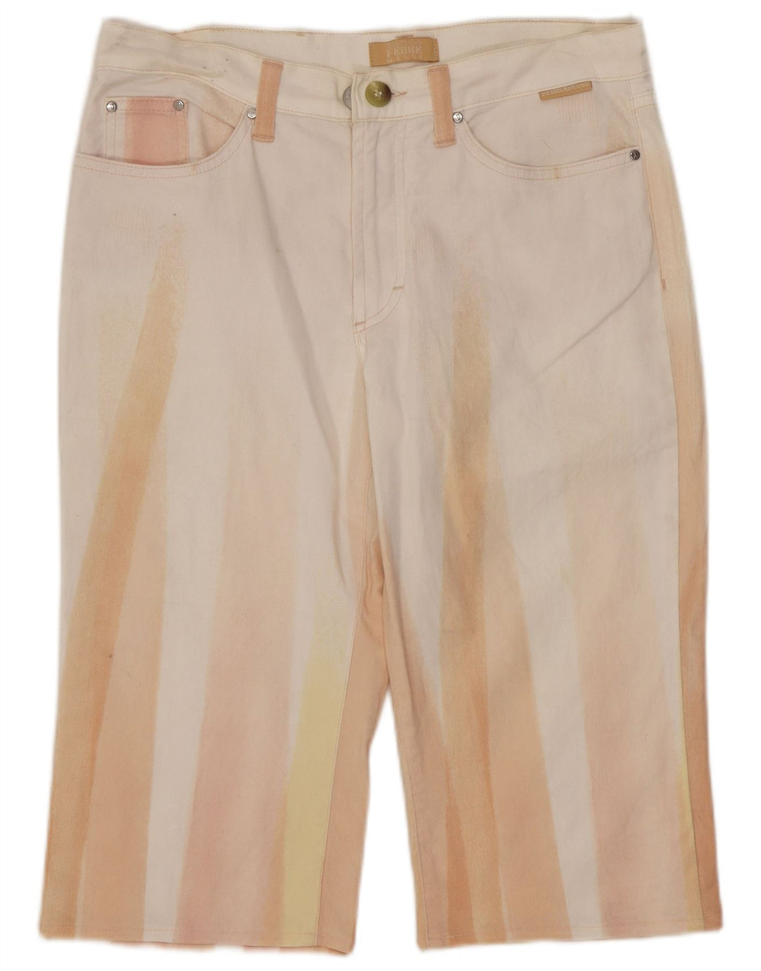 Gianfranco Ferre γυναικείο τζιν σορτς βερμούδα W28 μεσαίο λευκό χρώμα