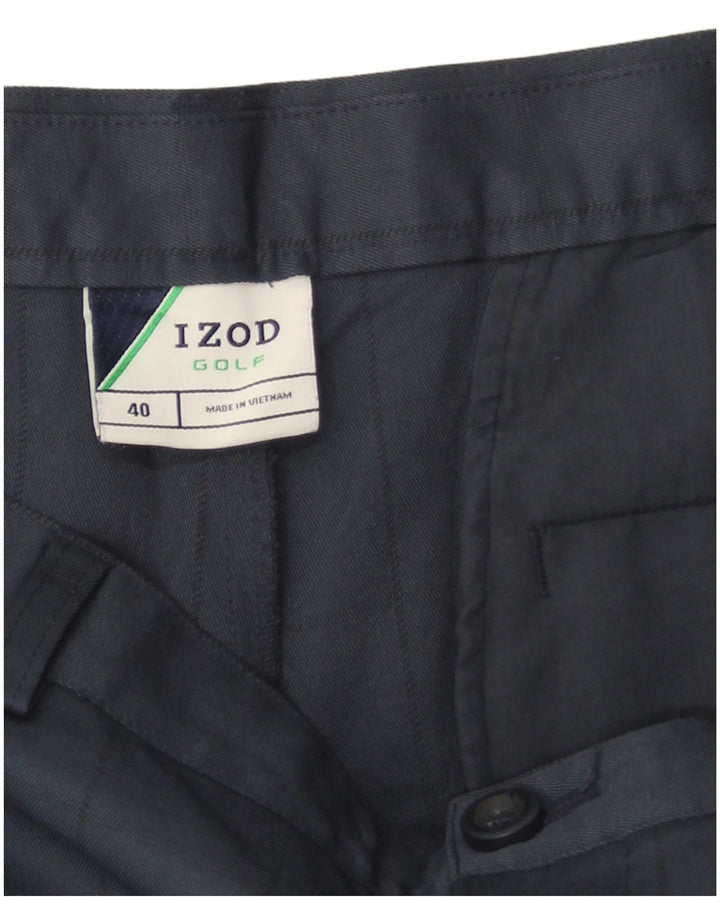 Ανδρικό σορτς chino Golf Izod W40 XL Navy Blue Check Polyester