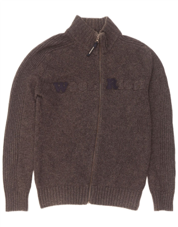 Ανδρικό πουλόβερ Woolrich Graphic Cardigan Μεγάλο Γκρι