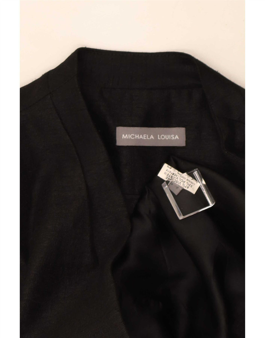 Vintage γυναικείο σακάκι UK 14 Medium Black Viscose