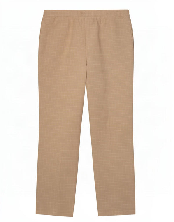 Marks & Spencer Γυναικεία Casual Παντελόνια UK 16 Large W36 L29 Beige Check