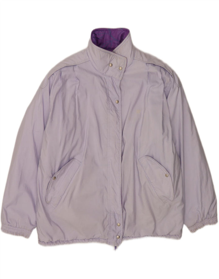 Belfe Γυναικείο Oversized Reversible Jacket UK 14 Large Purple Floral