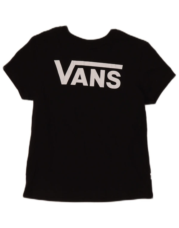 Vans Γυναικείο T-Shirt Top UK 2 2XS Μαύρο