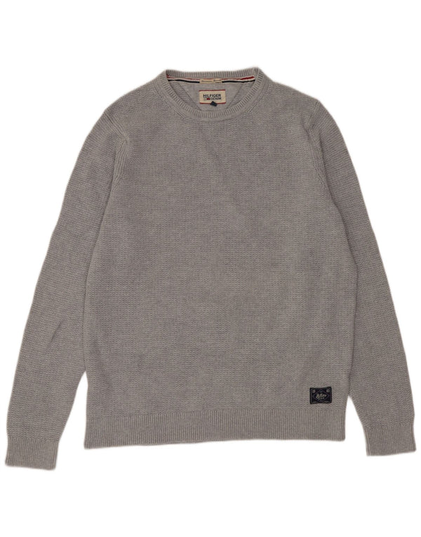 Ανδρικό πουλόβερ Tommy Hilfiger Crew Neck Jumper 2XL Γκρι βαμβακερό