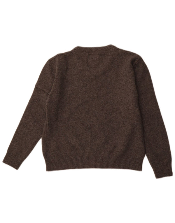 JACK WILLS Γυναικείο πουλόβερ με λαιμόκοψη V UK 18 XL Γκρι μαλλί Merino