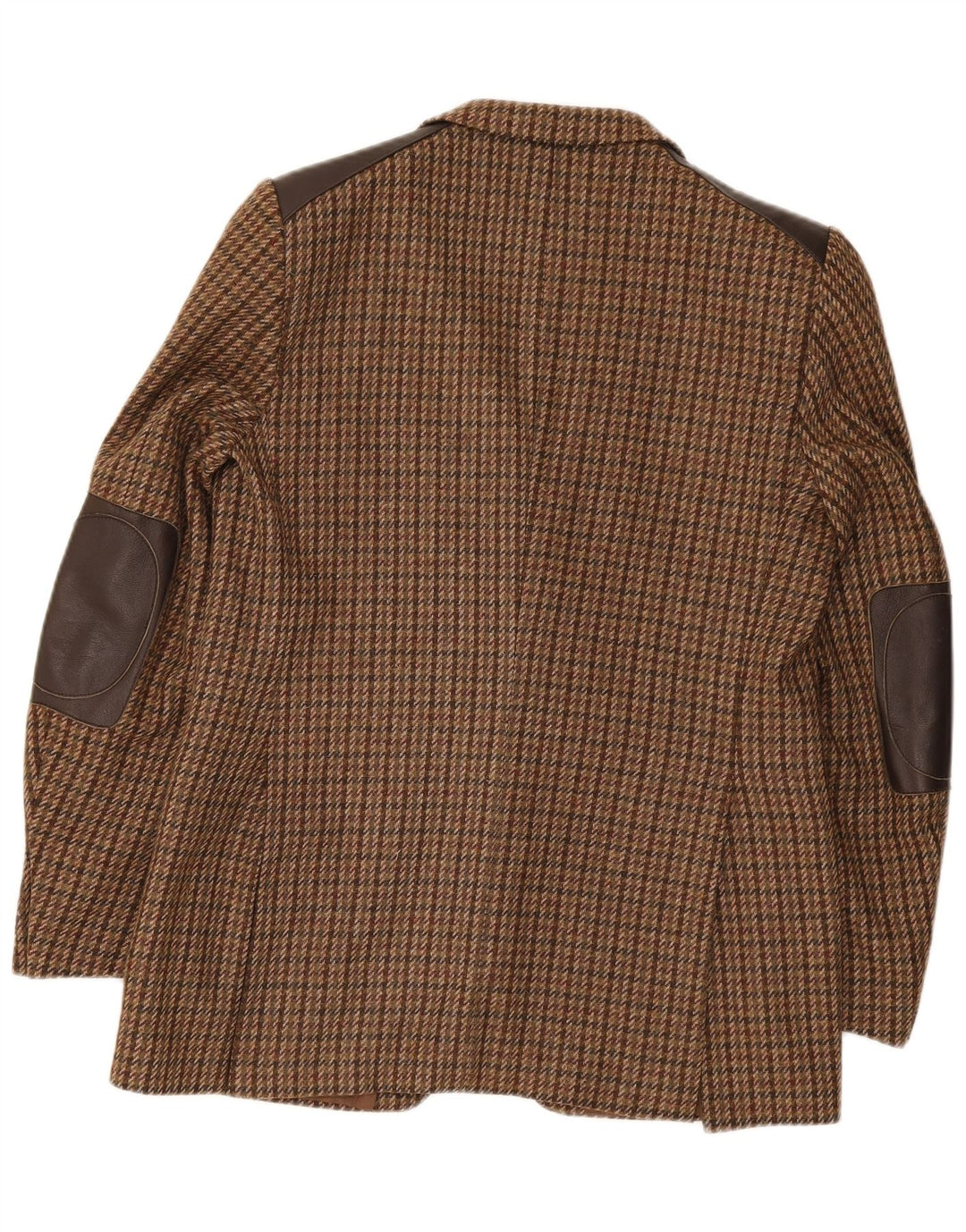 Vintage Ανδρικό τζάκετ με 2 κουμπιά σακάκι IT 52 XL καφέ μαλλί Houndstooth