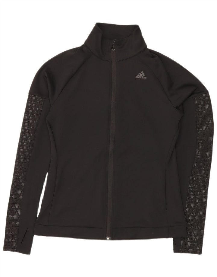 Γυναικεία αθλητική φόρμα ADIDAS Climalite Top Jacket UK 12 Medium Black Geometric