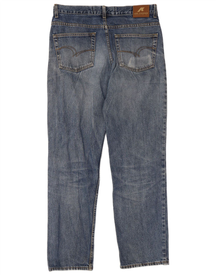 Lee Mens Straight Jeans W32 L30 Μπλε Βαμβακερό