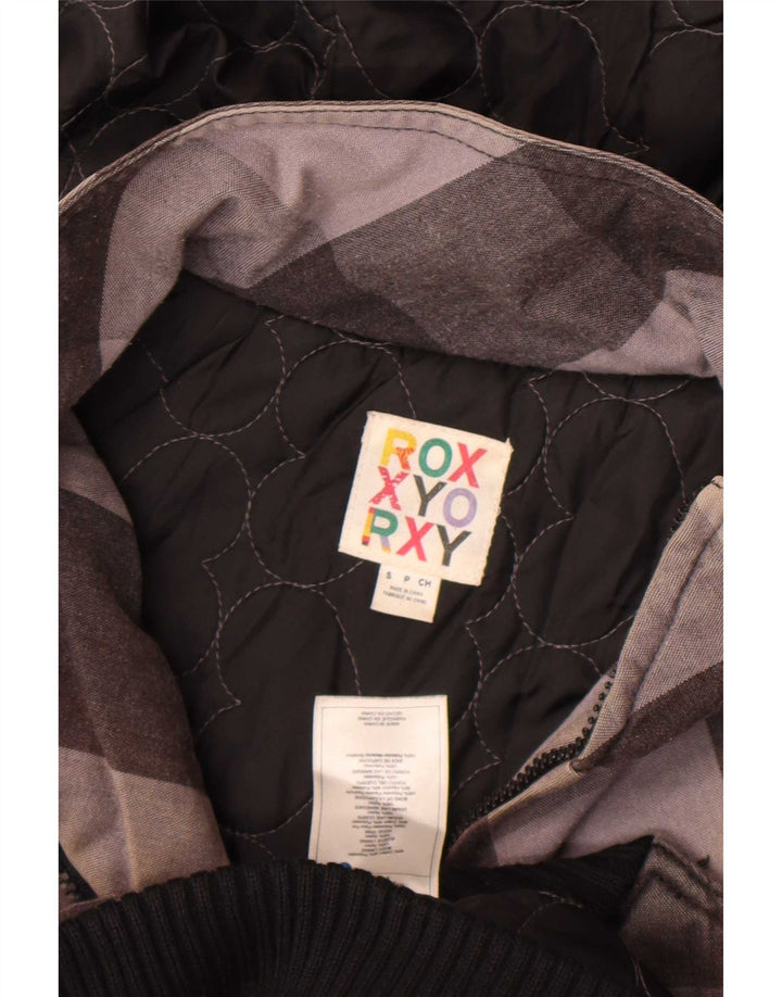 Γυναικείο Roxy Hooded Bomber Jacket UK 10 Small Grey Check Cotton