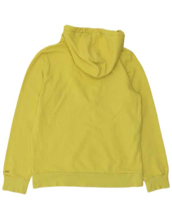 Puma Γυναικείο Hoodie Jumper UK 16 μεγάλο κίτρινο βαμβακερό