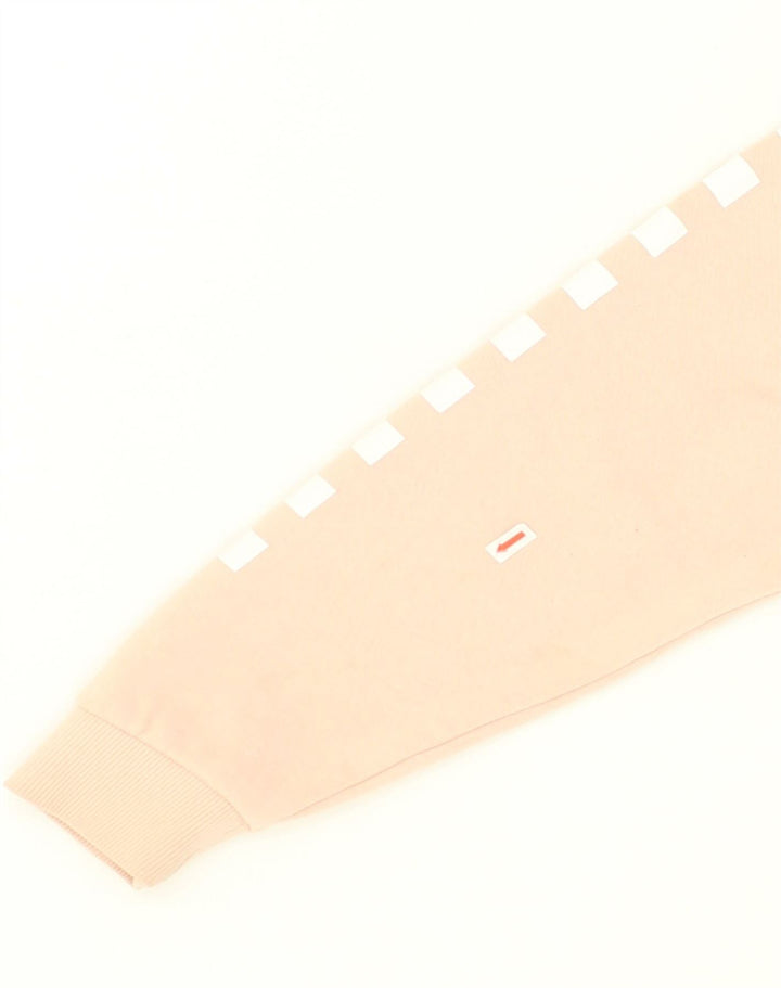 VANS Womens Crop Hoodie Jumper UK 10 Small Beige Cotton | Vintage Vans | Thrift | Second-Hand Vans | Used Clothing | Messina Hembry 