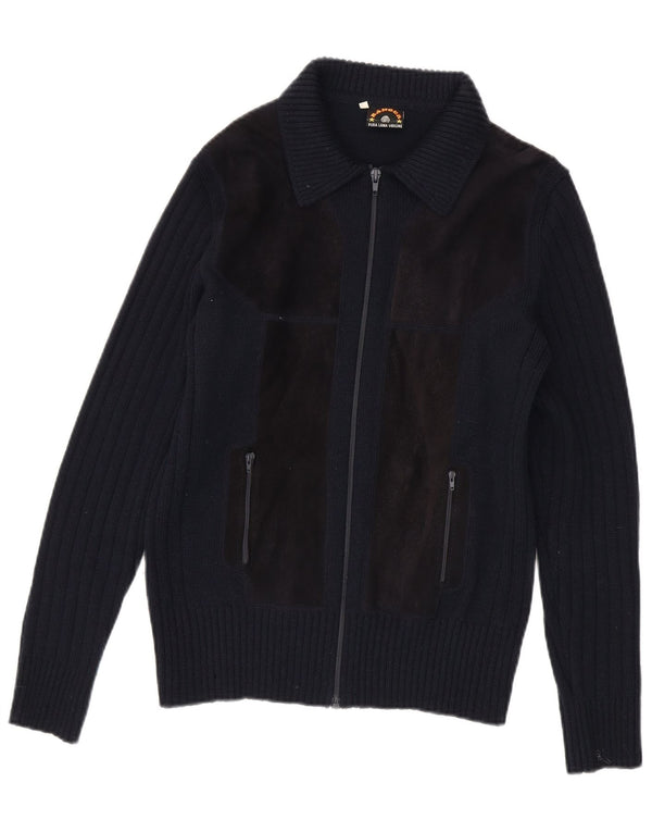 Ανδρικό πουλόβερ Ranger Cardigan IT 50 Medium Navy Blue Colorblock παρθένο μαλλί