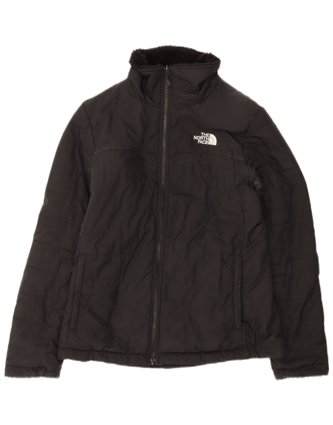 The North Face γυναικείο αναστρέψιμο μπουφάν με επένδυση UK 14 Μεσαίο μαύρο πολυεστέρα