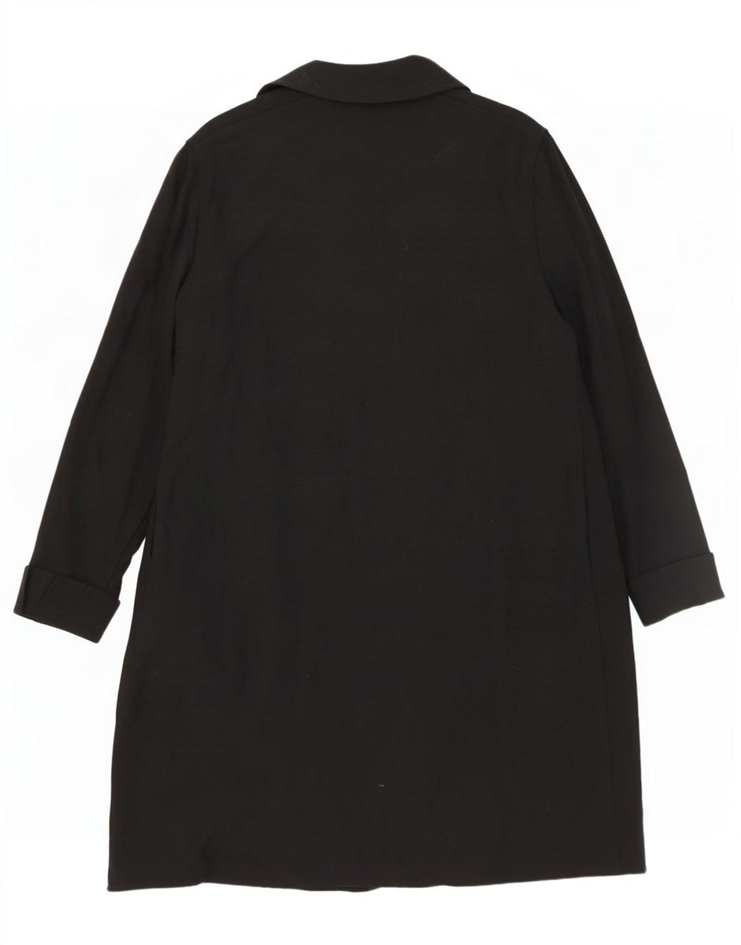 Jaeger Γυναικείο Ανοιχτό Παλτό UK 16 Large Black Wool