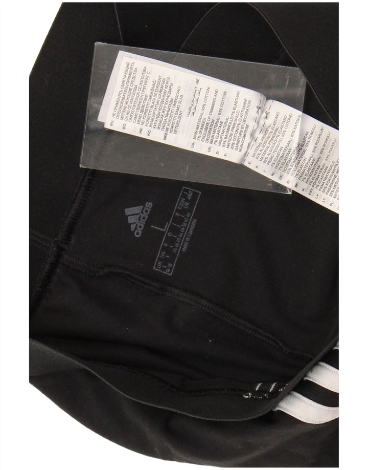 Γυναικείο κολάν ADIDAS UK 16/18 Μεγάλο μαύρο βαμβακερό