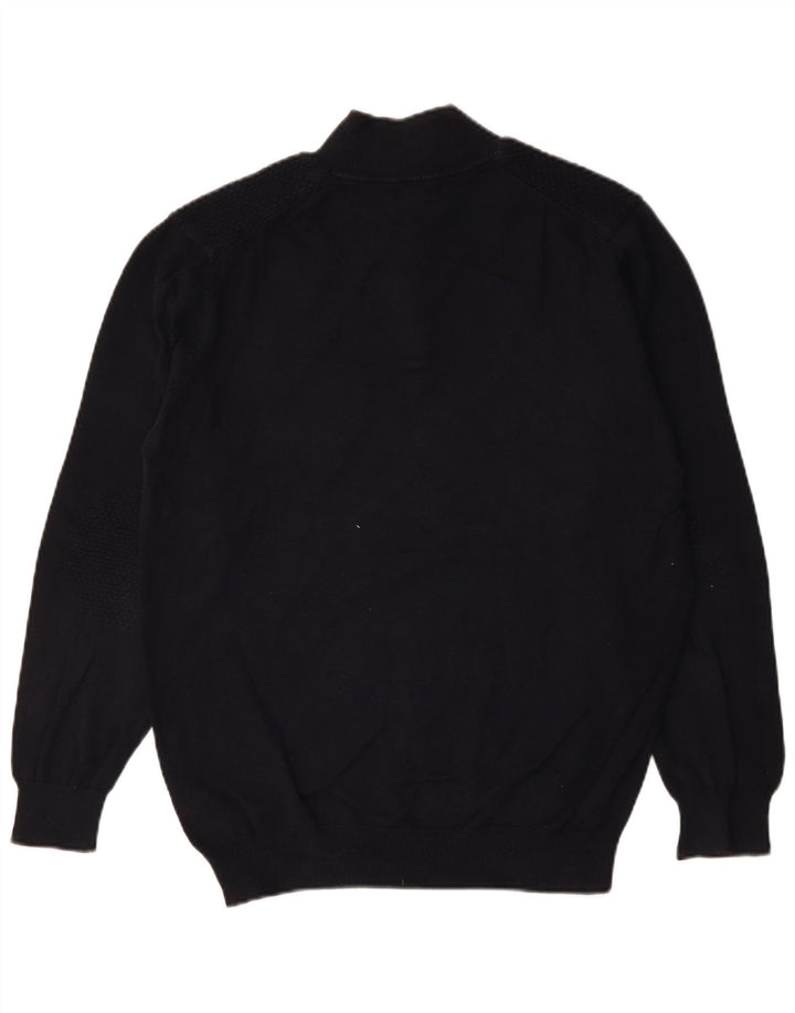 Ανδρικό πουλόβερ Massimo Dutti με λαιμό και λαιμό XL Navy Blue Cotton